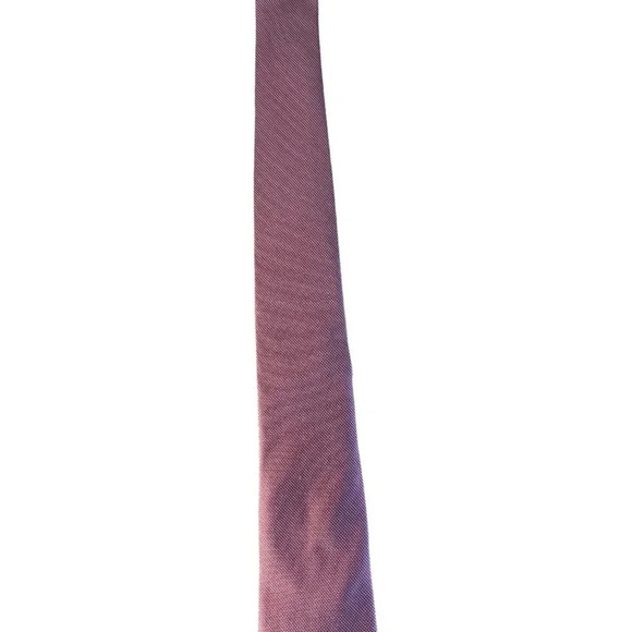 The Men's Store Classic Red Textured Silk Tie - Picture 5 of 6